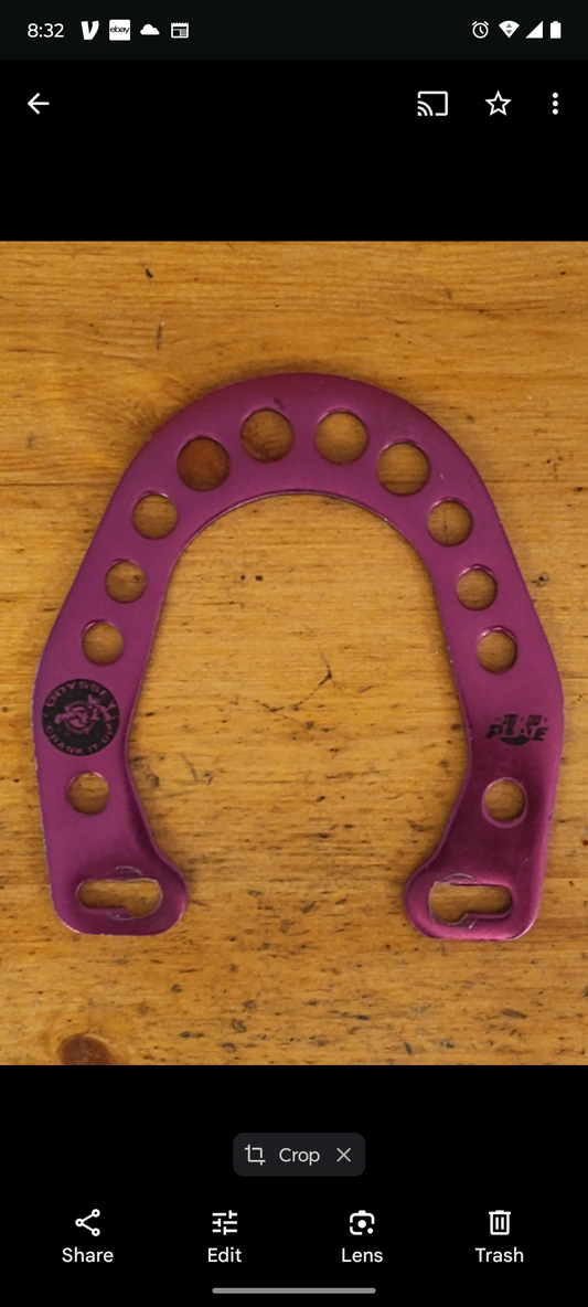 Vintage Odyssey Brake Booster Bridge Plate Purple